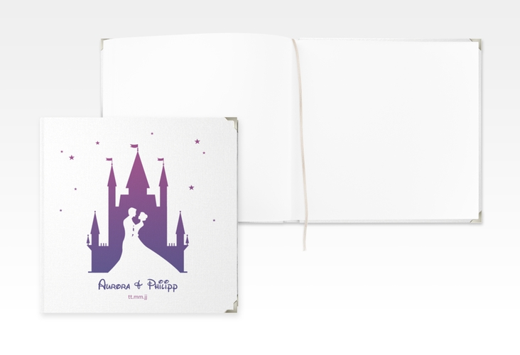 Gästebuch Selection Hochzeit Castle Leinen-Hardcover lila