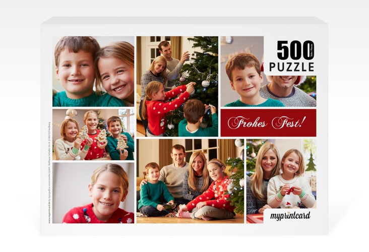Fotopuzzle 500 Teile Weihnachtsduft 500 Teile rot mit mehreren Bildern