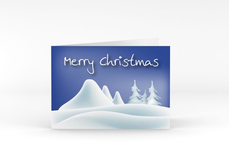 Geschäftliche Weihnachtskarte Eisberg A6 Klappkarte quer hochglanz