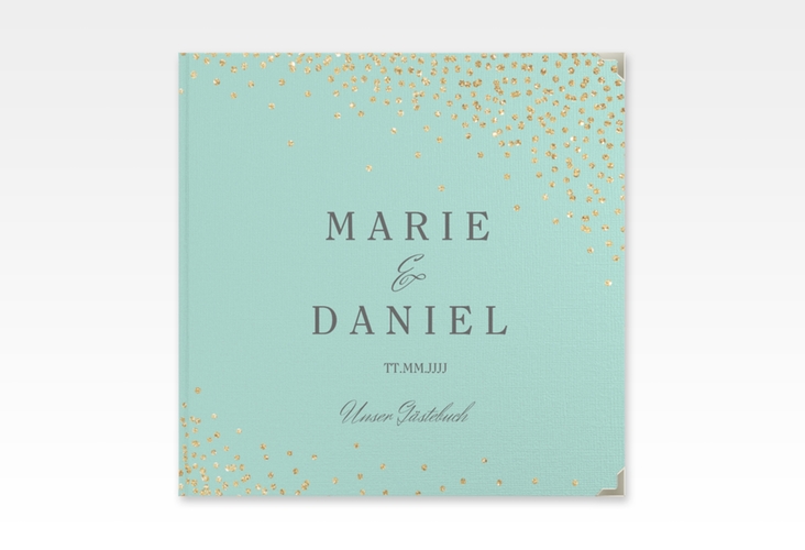 Gästebuch Selection Hochzeit Glitter Leinen-Hardcover mint