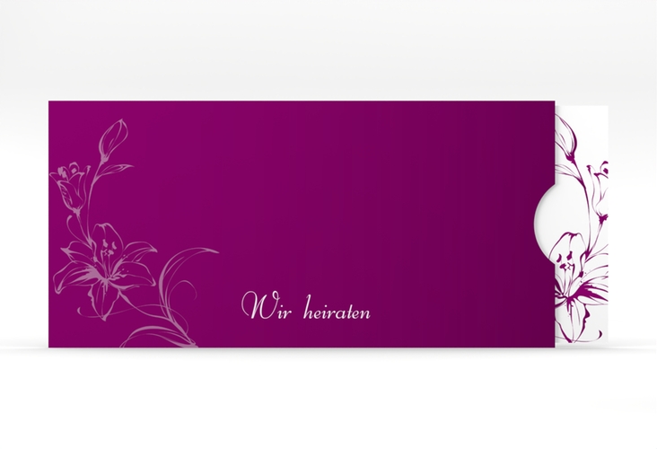 Hochzeitseinladung Lille Einsteckkarte pink
