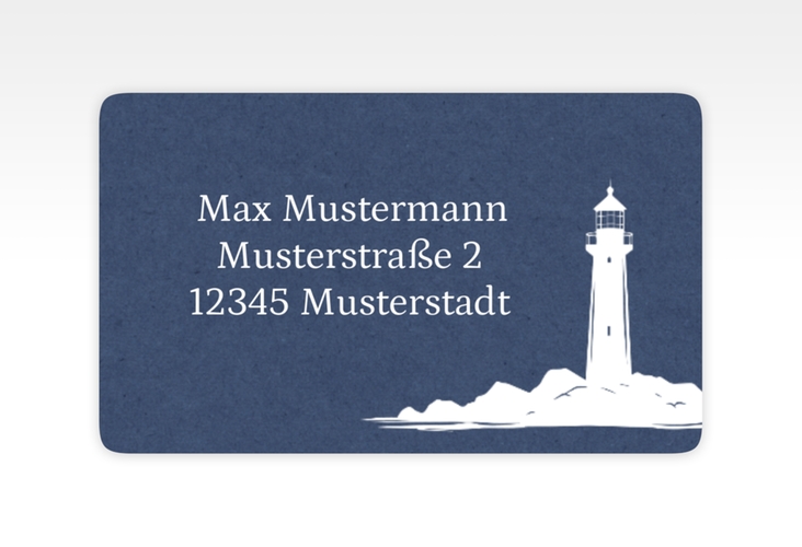 Empfängeretikett Hochzeit Leuchtturm 63,5 x 38,1 mm