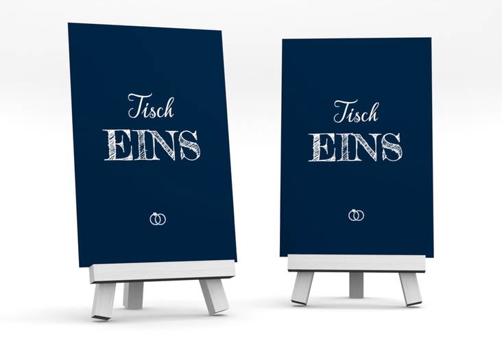 Tischnummer Hochzeit Rise Tischaufsteller blau