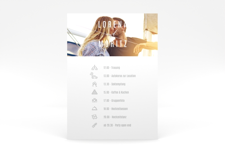 Tagesablauf Poster Hochzeit Memory 50 x 70 cm Poster