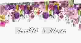 Dankeskarte Hochzeit "Violett" DIN lang Klappkarte weiss