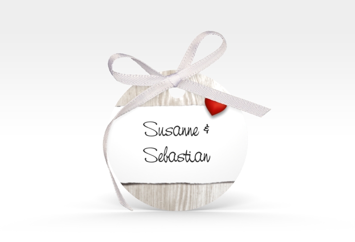 Geschenkanhänger Hochzeit Reichenhall Geschenkanhänger, rund weiss