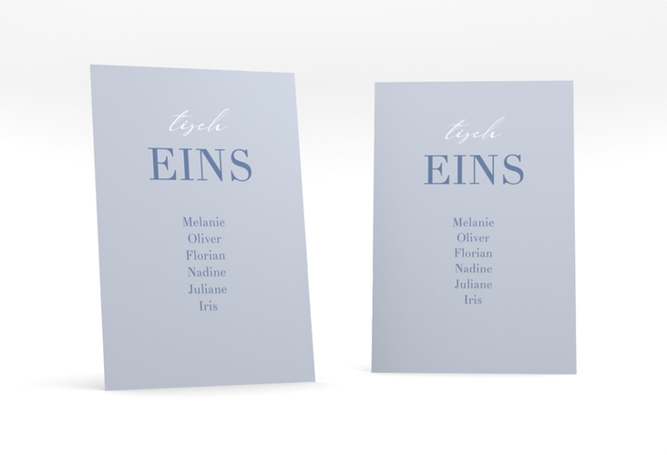 Tischaufsteller Hochzeit Moment Tischaufsteller blau