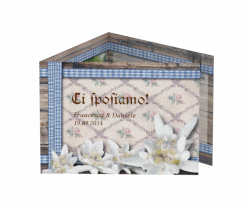 Klick: Details zu Inviti matrimonio collezione Monaco anzeigen Inviti matrimonio collezione Monaco A6 doppelt geklappt blu