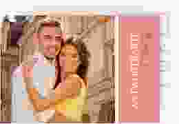 Antwortkarte Hochzeit Classic A6 Postkarte rosa