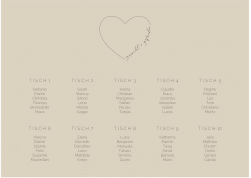 Klick: Details zu Sitzplan Poster Hochzeit "Lebenstraum" anzeigen Sitzplan Poster Hochzeit Lebenstraum 70 x 50 cm Poster beige