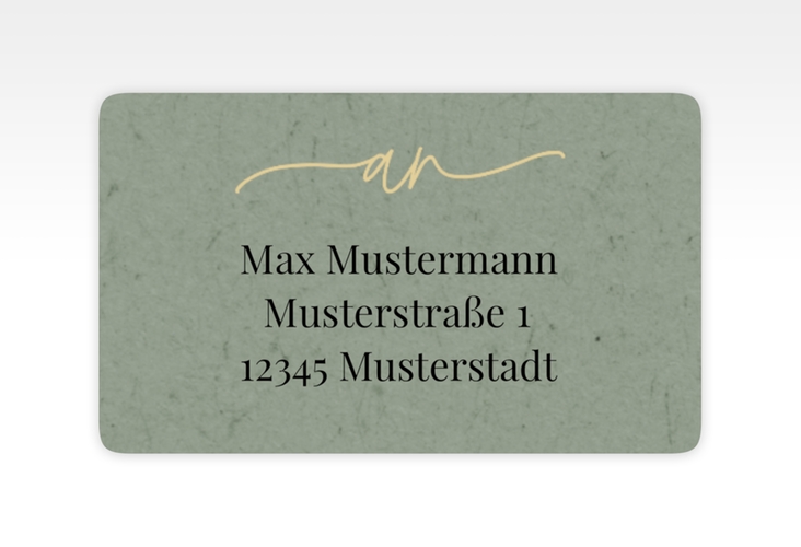 Empfängeretikett Hochzeit Easy 63,5 x 38,1 mm im modernen minimalistischen Design