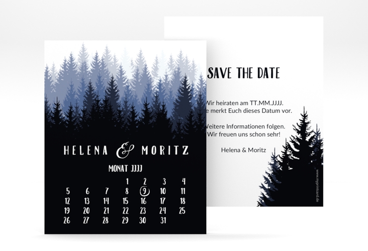 Save the Date-Kalenderblatt Forest Kalenderblatt-Karte