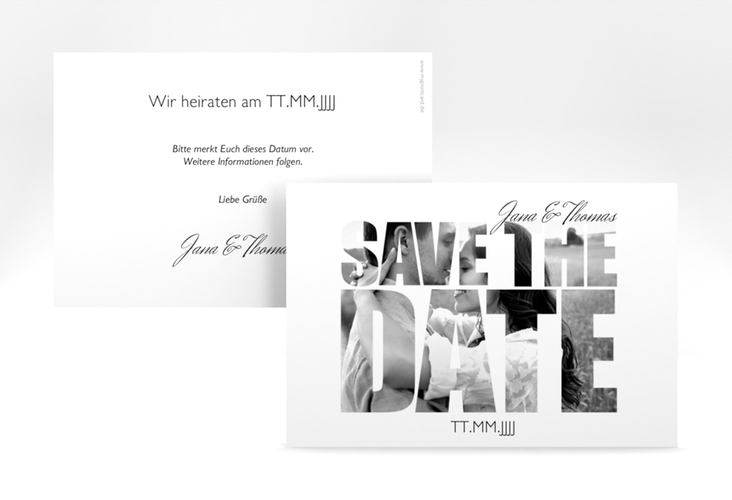 Save the Date-Karte Hochzeit Letters A6 Karte quer