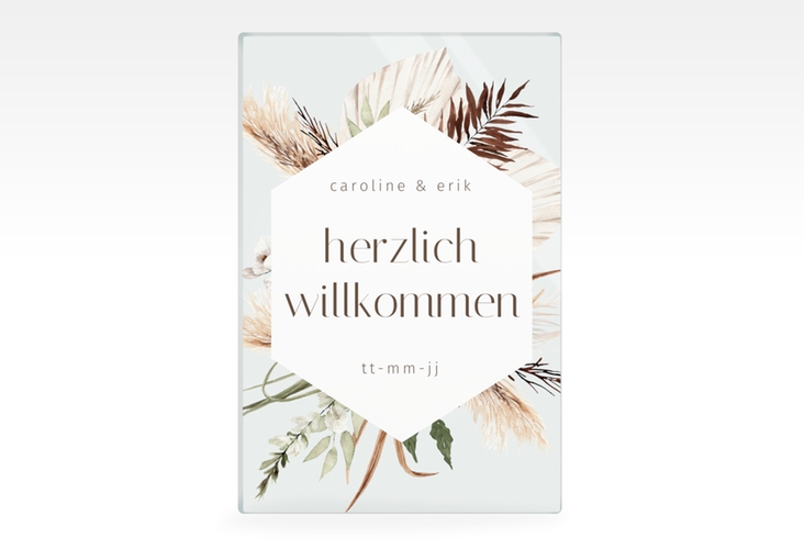 Willkommensschild Acryl Bohemian 40 x 60 cm Acryl weiss