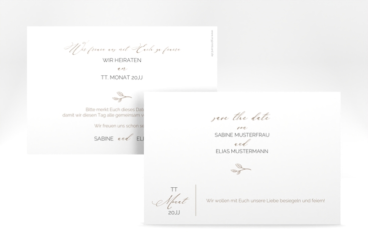 Save the Date-Karte Plain A6 Karte quer
