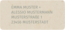Klick: Details zu Absenderetikett Hochzeit "Simple Line" anzeigen Absenderetikett Hochzeit Simple Line 45,7 x 21,2 mm beige