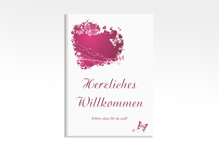 Willkommensschild Leinwand Mailand 50 x 70 cm Leinwand pink