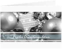 Klick: Details zu Geschäftliche Weihnachtskarte "Silber" anzeigen Geschäftliche Weihnachtskarte Silber A6 Klappkarte quer tuerkis
