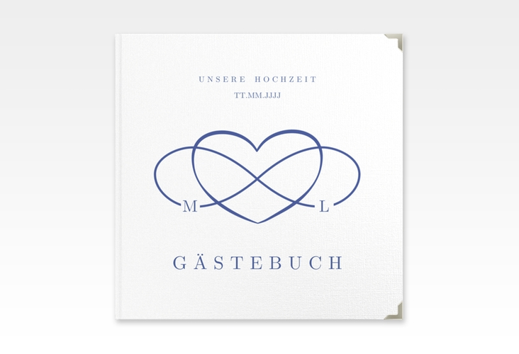 Gästebuch Selection Hochzeit Infinity Leinen-Hardcover blau