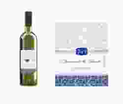 Etichette vino matrimonio collezione Latina Etikett Weinflasche 4er Set blu