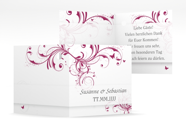 Geschenkanhänger Hochzeit Palma Geschenkanhänger 10er Set pink hochglanz