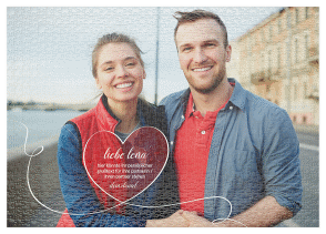 Fotopuzzle 1000 Teile Herzensmensch 1000 Teile rot