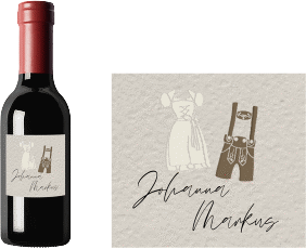 Piccoloetikett Hochzeit "Trachtenhochzeit"