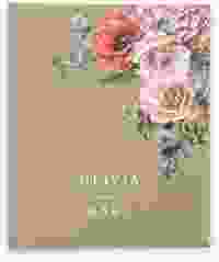 Hochzeitsalbum Grazioso 21 x 25 cm Kraftpapier modern mit Mohnblumen und Rosen