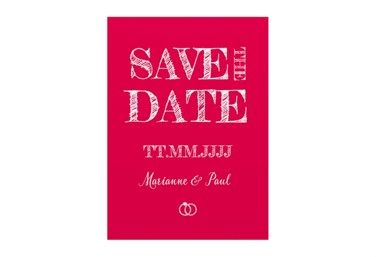 Save the Date-Visitenkarte Rise Visitenkarte hoch pink