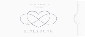 Klick: Details zu Hochzeitseinladung "Infinity" anzeigen Hochzeitseinladung Infinity Einsteckkarte grau
