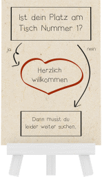 Tischnummer Hochzeit "Entscheidung"