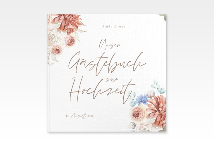 Gästebuch Selection Hochzeit Flowercloud Leinen-Hardcover bunt