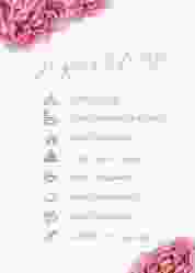 Tagesablauf Poster Hochzeit Cherie 50 x 70 cm Poster rosa