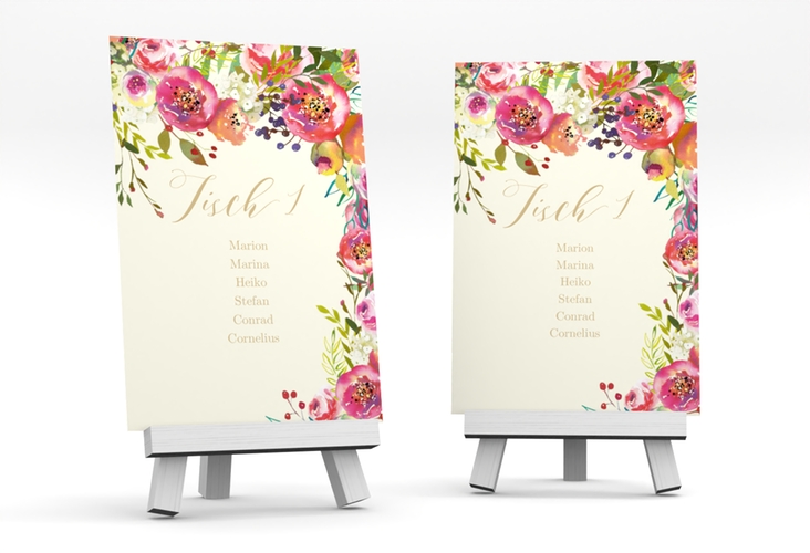 Tischaufsteller Hochzeit Flowerbomb Tischaufsteller