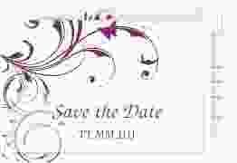 Save the Date-Postkarte Palma A6 Postkarte lila