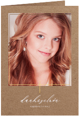 Klick: Details zu Danksagung Konfirmation "Crucis" anzeigen Danksagung Konfirmation Crucis A6 Klappkarte hoch braun