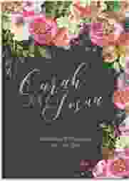 Willkommensschild Hochzeit Flowerbomb 50 x 70 cm Leinwand schwarz