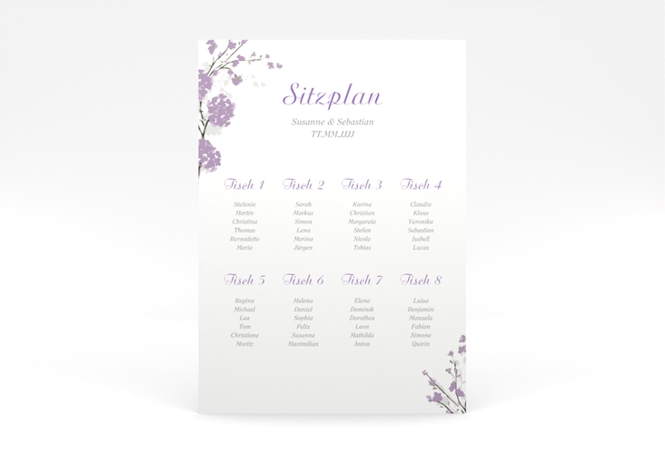 Sitzplan Poster Hochzeit Salerno 50 x 70 cm Poster