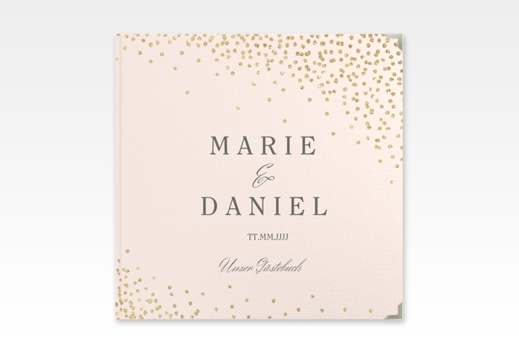 Gästebuch Selection Hochzeit Glitter Leinen-Hardcover rosa