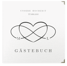 Gästebuch Selection Hochzeit Infinity Leinen-Hardcover schwarz