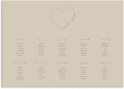 Klick: Details zu Sitzplan Leinwand Hochzeit "Lebenstraum" anzeigen Sitzplan Leinwand Hochzeit Lebenstraum 70 x 50 cm Leinwand beige