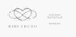 Hochzeitseinladung Infinity Wickelfalzkarte + Banderole gruen