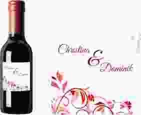Piccoloetikett Hochzeit Lilly Etikett Piccolo rot