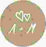 Aufkleber Hochzeit Icons Aufkleber, selbstklebend, rund beige