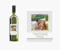 Etichette vino matrimonio collezione Roma Etikett Weinflasche 4er Set bianco