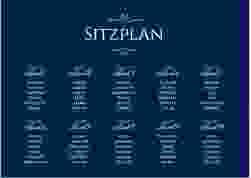 Sitzplan Poster Hochzeit "Elegancy"