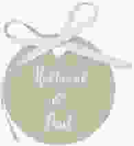Geschenkanhänger Hochzeit Rise Geschenkanhänger, rund gruen