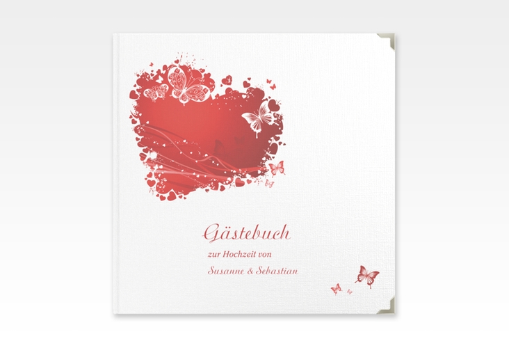 Gästebuch Selection Hochzeit Mailand Leinen-Hardcover rot
