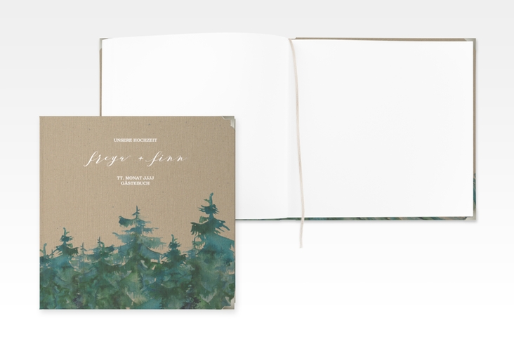 Gästebuch Selection Hochzeit Evergreen Leinen-Hardcover