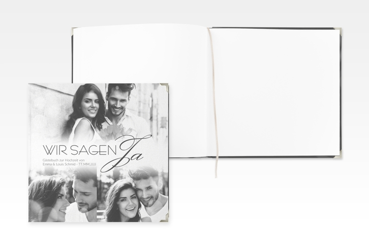 Gästebuch Selection Hochzeit Bokeh Leinen-Hardcover weiss